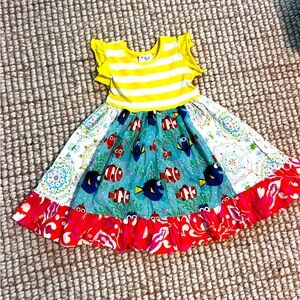 Momi Boutique Girls Disney Nemo Dress 4 NWOT